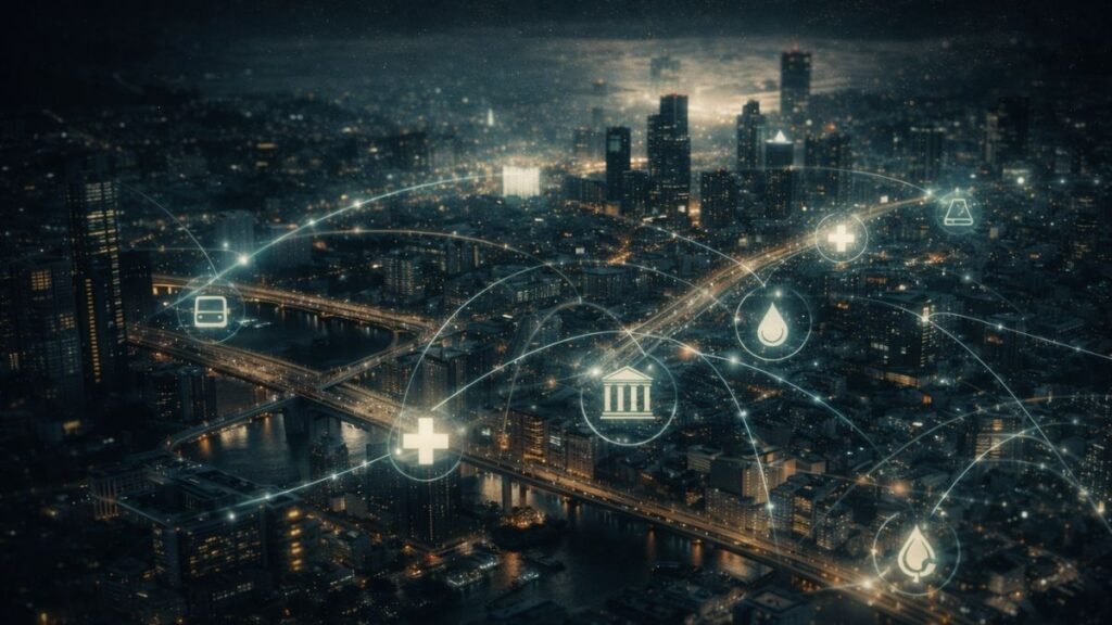 Representação de integração de dados em cidade inteligente