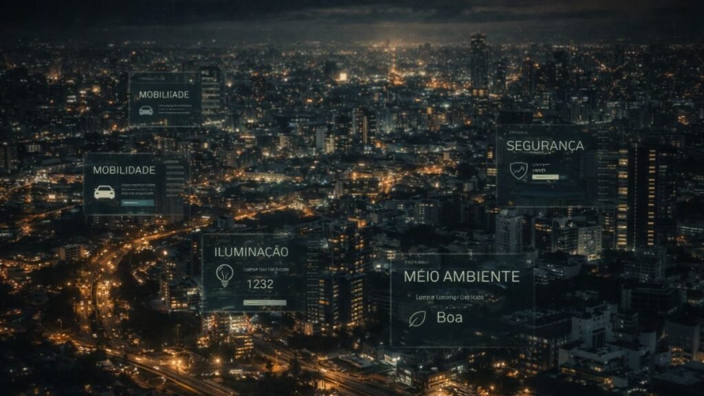 Sistemas urbanos operando simultaneamente em cidade inteligente