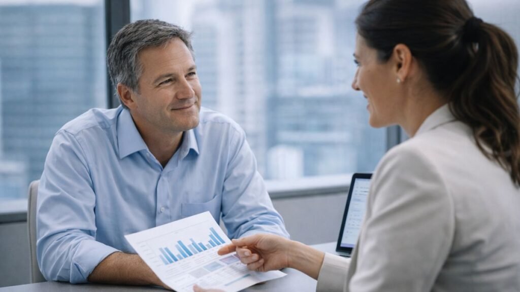 Comunicação clara entre profissional e cliente simbolizando confiança na experiência