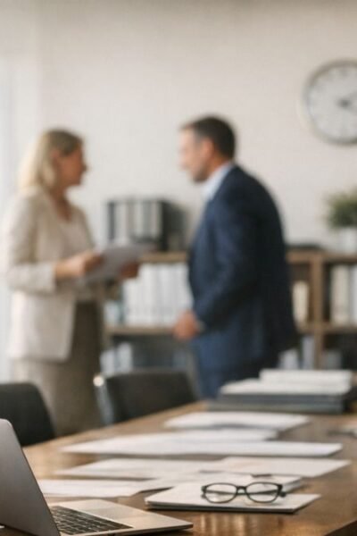 Ambiente corporativo organizado simbolizando estrutura interna que sustenta a customer experience