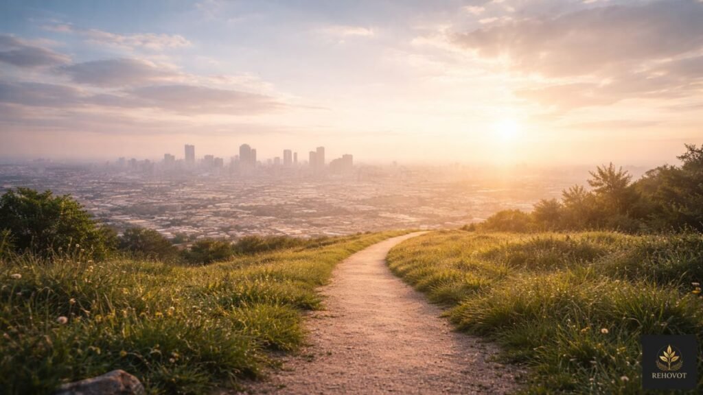 Horizonte aberto com atmosfera calma simbolizando clareza