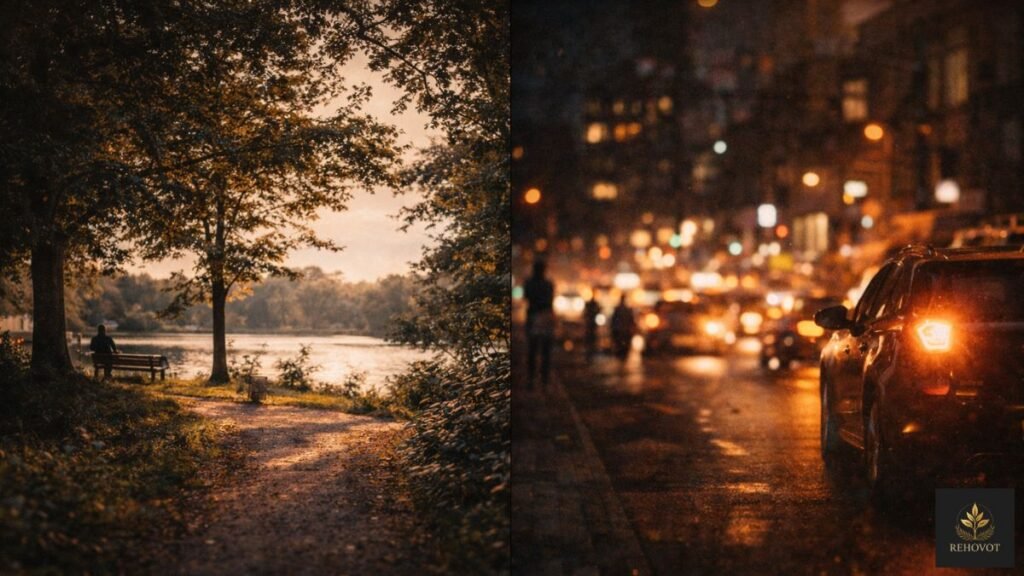 Dois cenários contrastantes representando decisões diferentes 