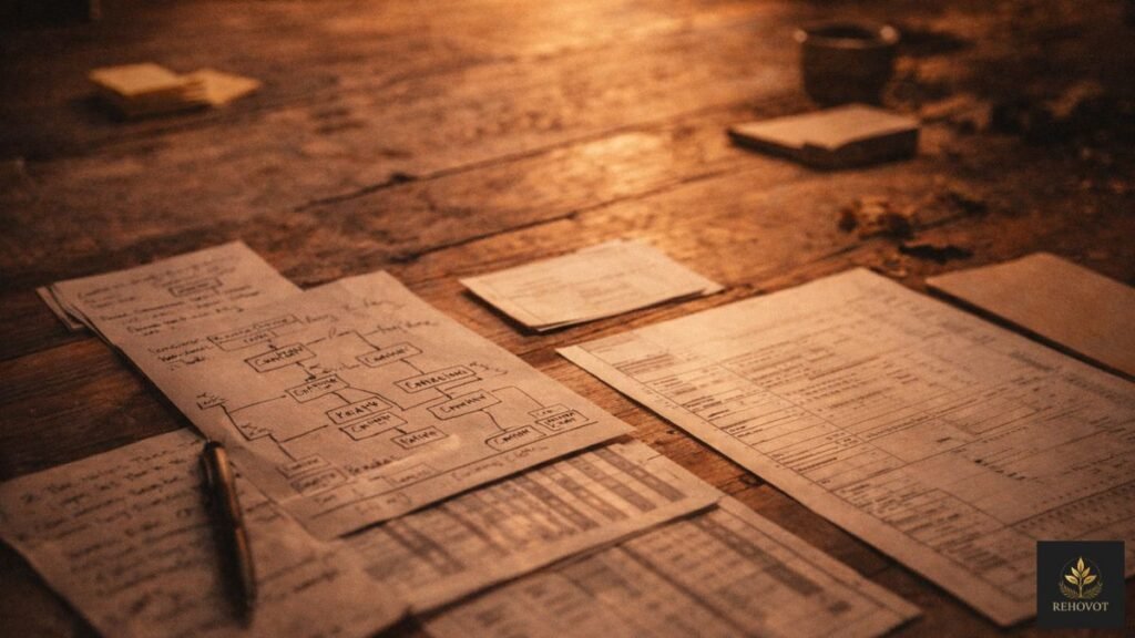 Representação visual de estrutura organizada de decisão 